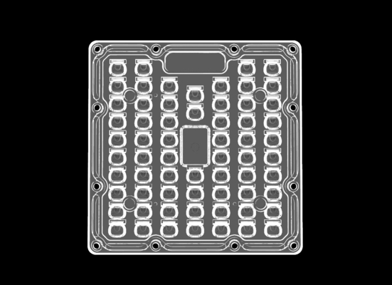 IP66 αδιάβροχες συμμετρικές μορφές φακών 50W πολυ οδηγημένες