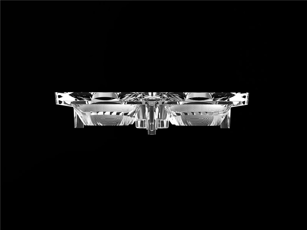50*50mm 30 βαθμός 4 σε 1 φακό φωτός LED Υλικό PC για φωτισμό πλημμύρας SMD7070/ 5050/4*3030 LED