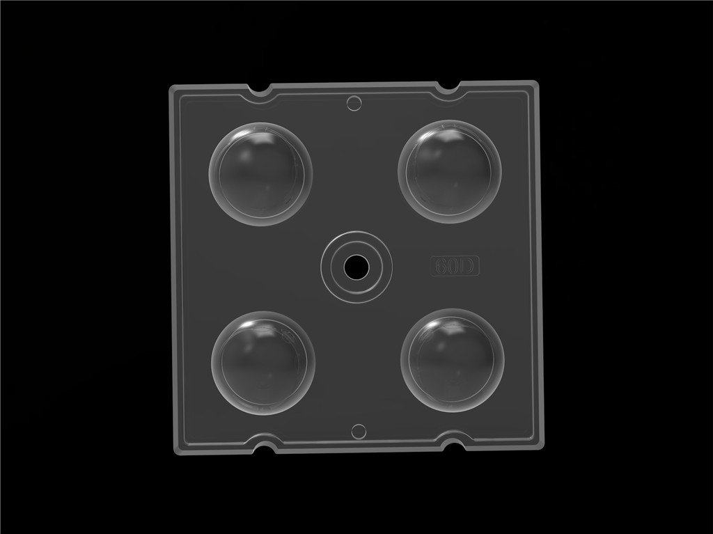 50*50mm 60 βαθμός 4 σε 1 φακό φωτός LED Υλικό PC για φωτισμό πλημμύρας SMD7070/ 5050/4*3030 LED