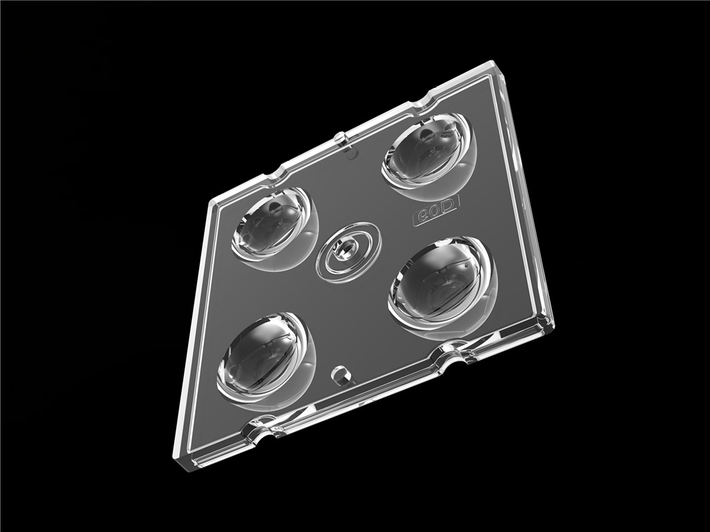 50*50mm 60 βαθμός 4 σε 1 φακό φωτός LED Υλικό PC για φωτισμό πλημμύρας SMD7070/ 5050/4*3030 LED