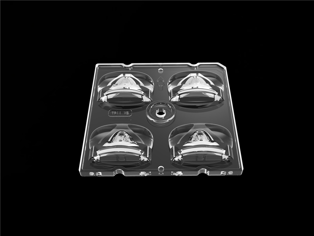 50*50mm 55*152 βαθμός/ΤΥΠΟ2-VS 4 σε 1 φακούς φωτός LED Υλικό PC για LED Street Light Module SMD3535/5050LED