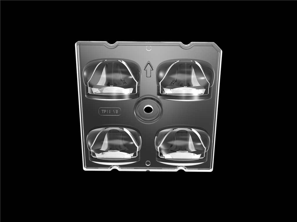 50*50mm 55*152 βαθμός/ΤΥΠΟ2-VS 4 σε 1 φακούς φωτός LED Υλικό PC για LED Street Light Module SMD3535/5050LED