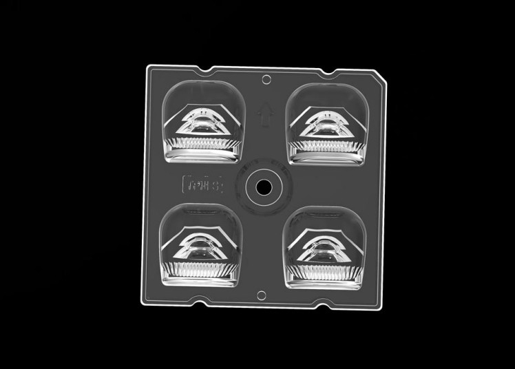 4IN1 TYPE3S 88%-93% Διαπερατότητα LED οδική φωτεινή μονάδα για 50 * 50mm διάσταση με υλικό PC φακούς