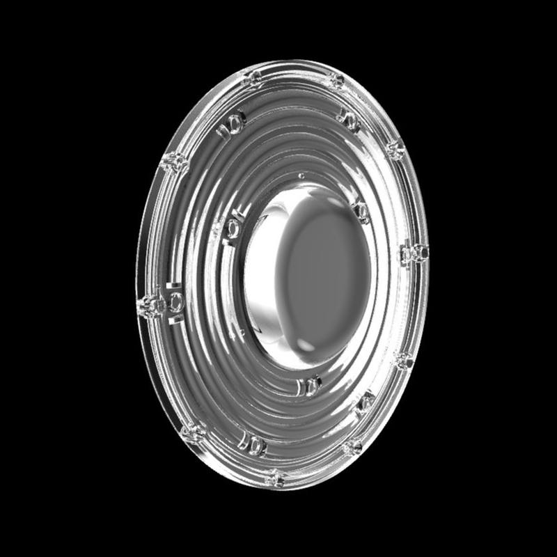 φ235mm Στρογγυλό UFO High Bay Light Lens 100W 150W 3030 Led Mining Lamp Lens 90 βαθμών Οπτικός Led Lens